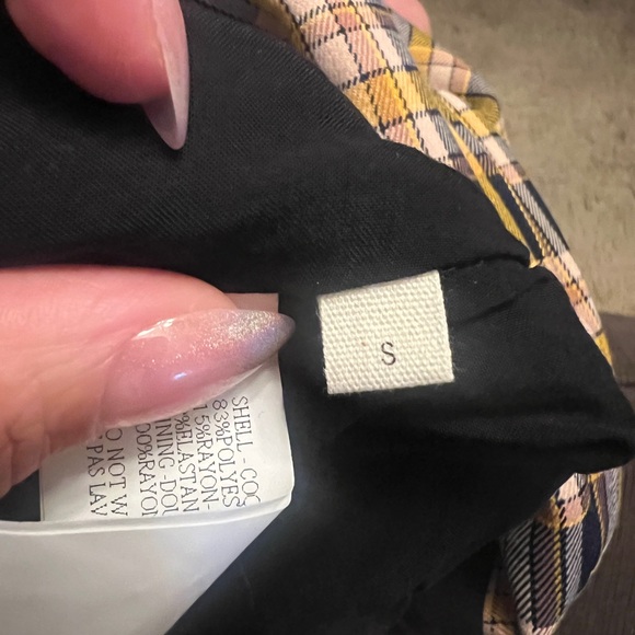 Capulet Lera Yellow Dixon Plaid Short Sleeve Mini Dress Size S - Picture 6 of 6